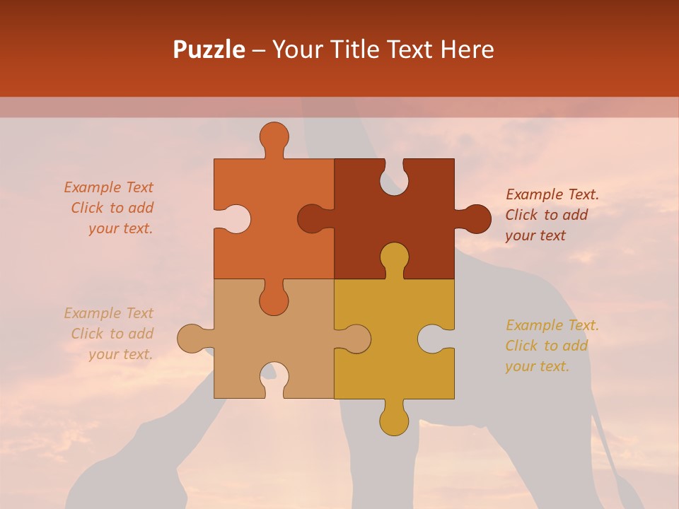 Dusk Sunlight Silhouette PowerPoint Template