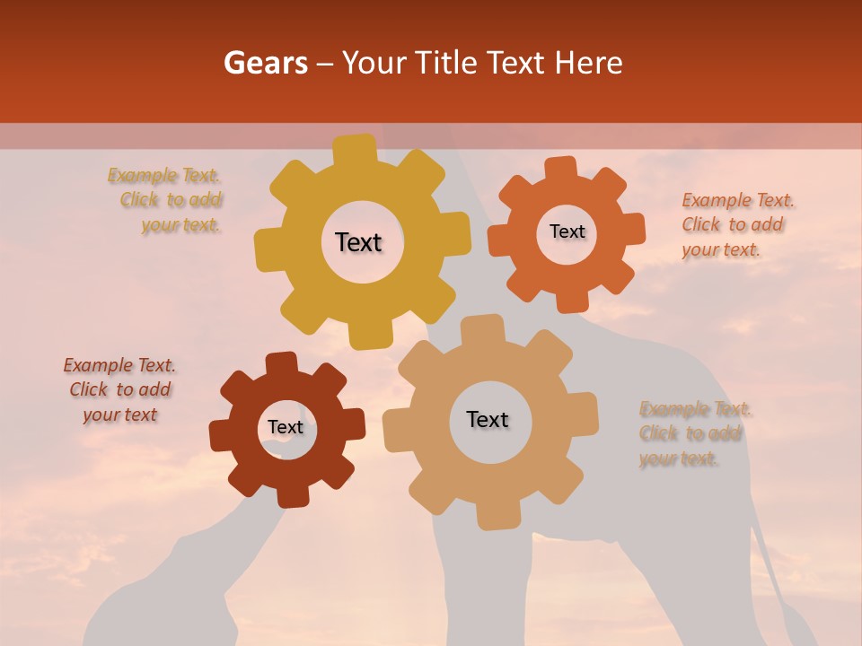 Dusk Sunlight Silhouette PowerPoint Template