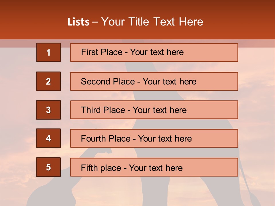 Dusk Sunlight Silhouette PowerPoint Template