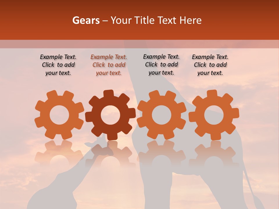 Dusk Sunlight Silhouette PowerPoint Template