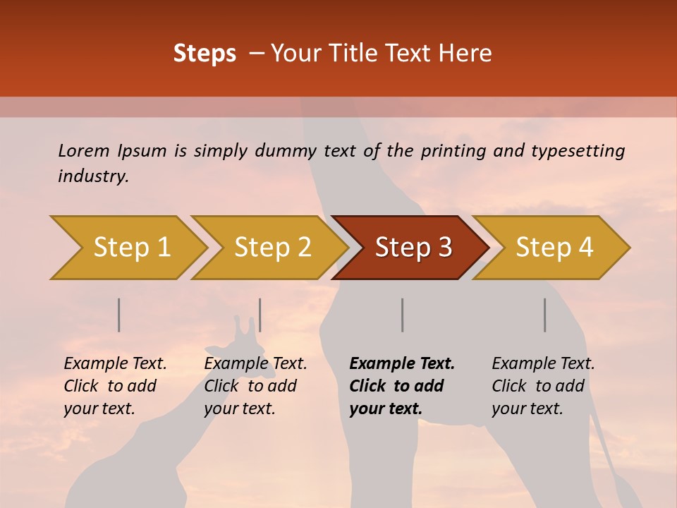 Dusk Sunlight Silhouette PowerPoint Template