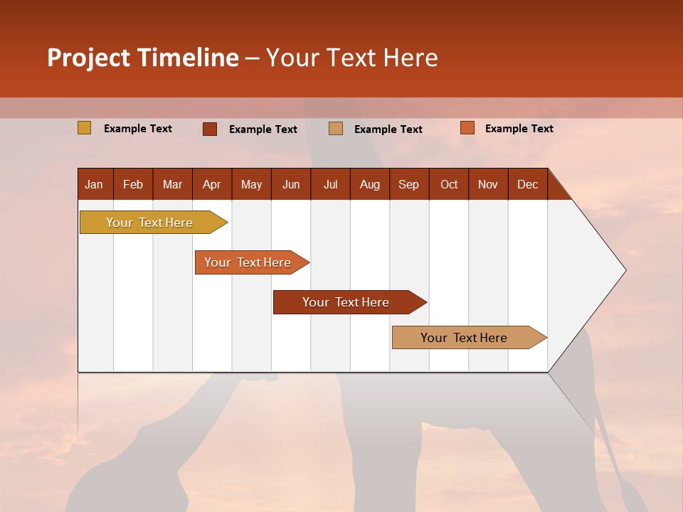 Dusk Sunlight Silhouette PowerPoint Template