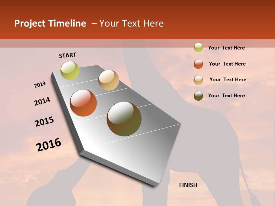 Dusk Sunlight Silhouette PowerPoint Template