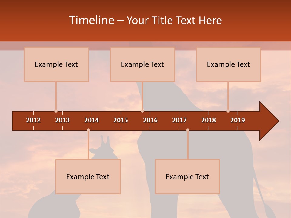 Dusk Sunlight Silhouette PowerPoint Template