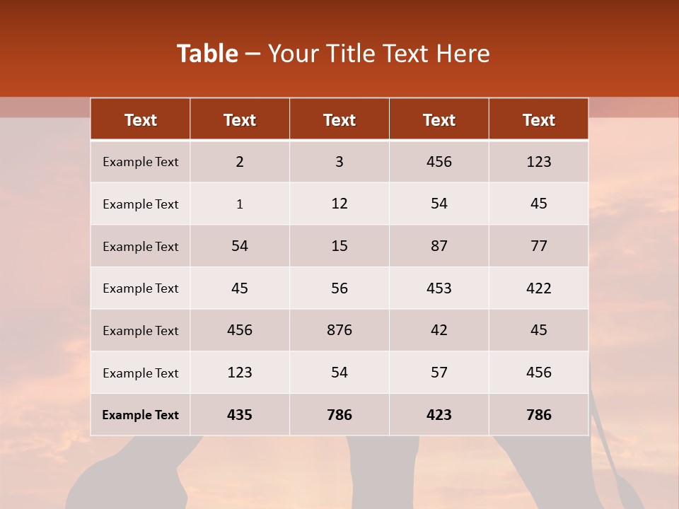 Dusk Sunlight Silhouette PowerPoint Template