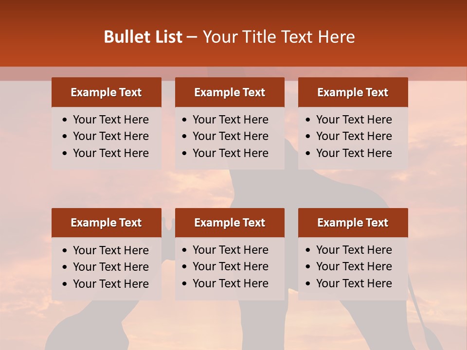 Dusk Sunlight Silhouette PowerPoint Template