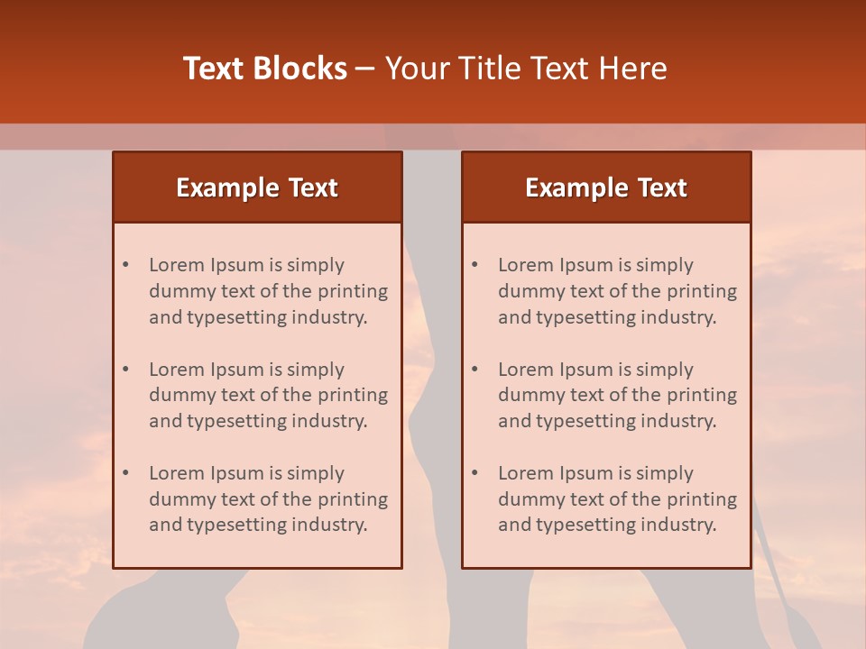 Dusk Sunlight Silhouette PowerPoint Template