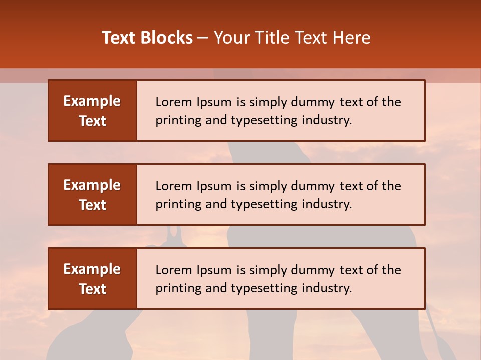 Dusk Sunlight Silhouette PowerPoint Template