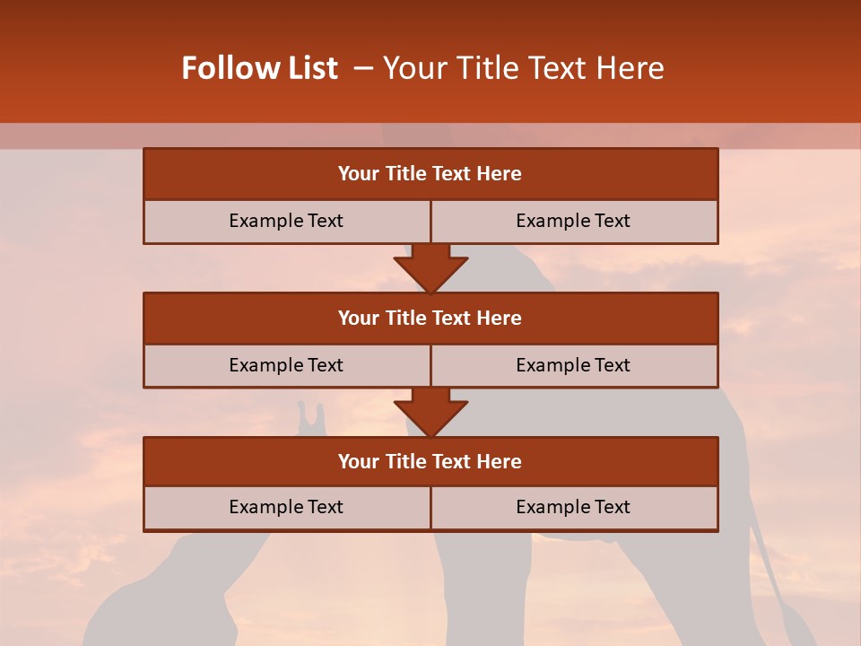 Dusk Sunlight Silhouette PowerPoint Template
