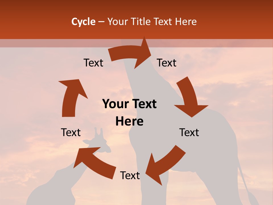 Dusk Sunlight Silhouette PowerPoint Template