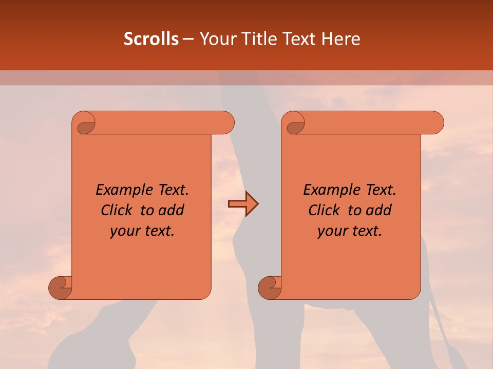 Dusk Sunlight Silhouette PowerPoint Template