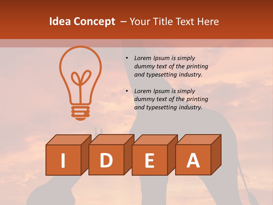 Dusk Sunlight Silhouette PowerPoint Template