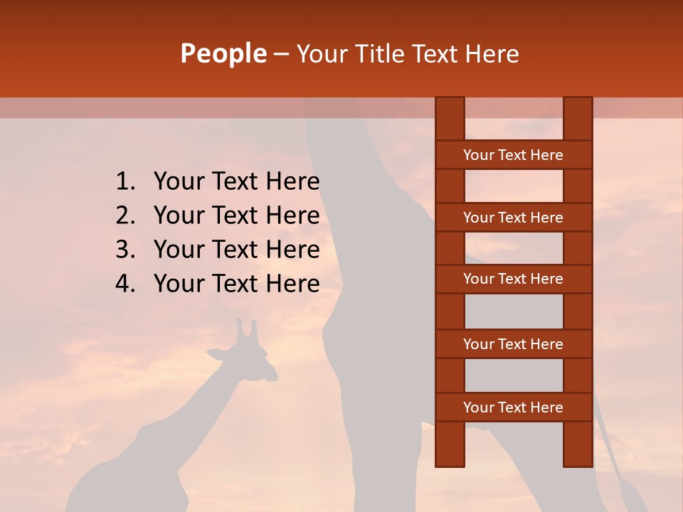 Dusk Sunlight Silhouette PowerPoint Template