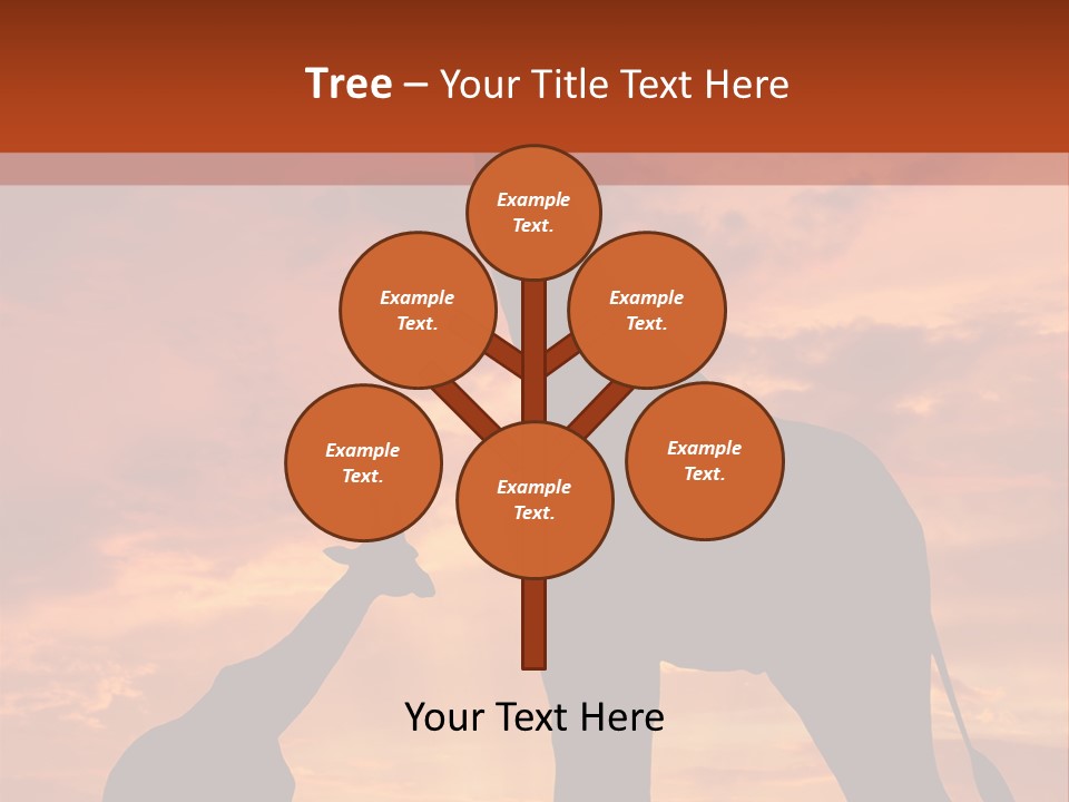 Dusk Sunlight Silhouette PowerPoint Template