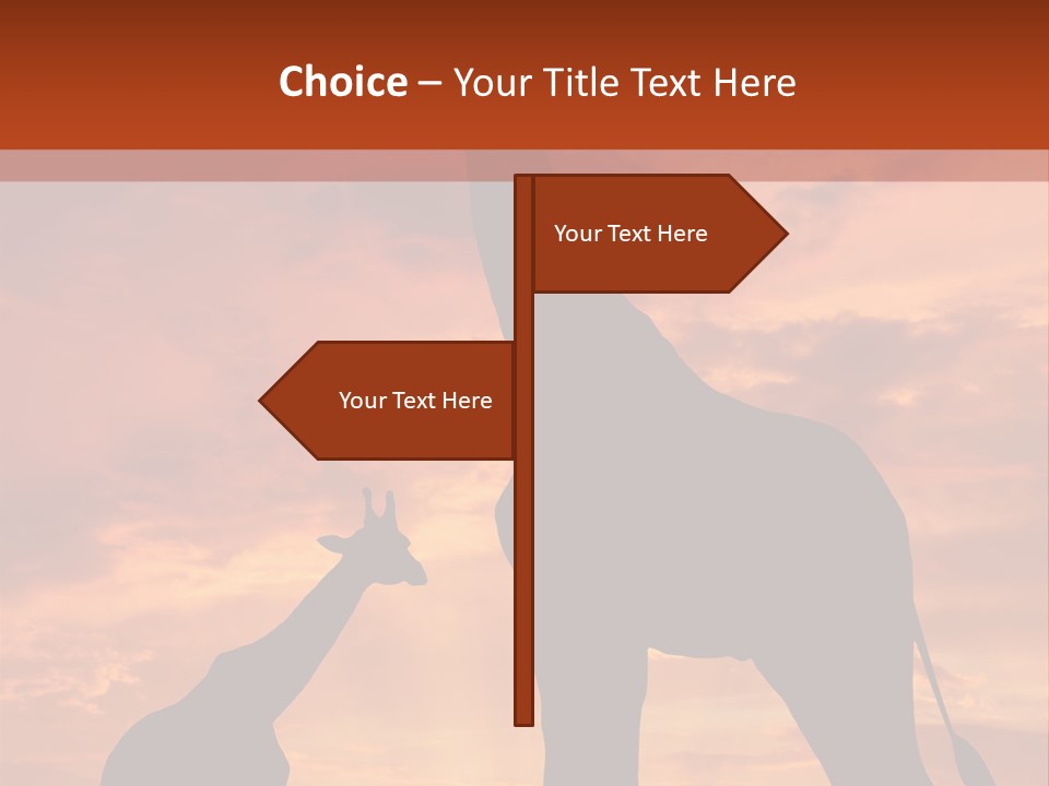 Dusk Sunlight Silhouette PowerPoint Template