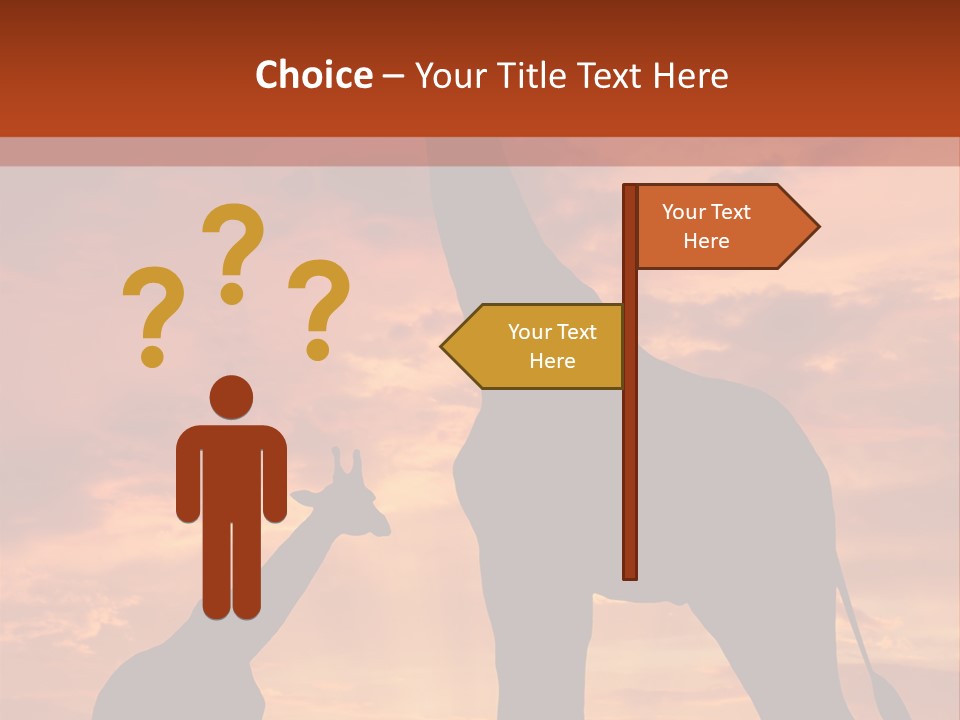 Dusk Sunlight Silhouette PowerPoint Template