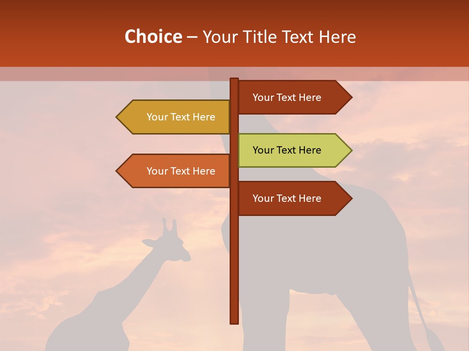 Dusk Sunlight Silhouette PowerPoint Template