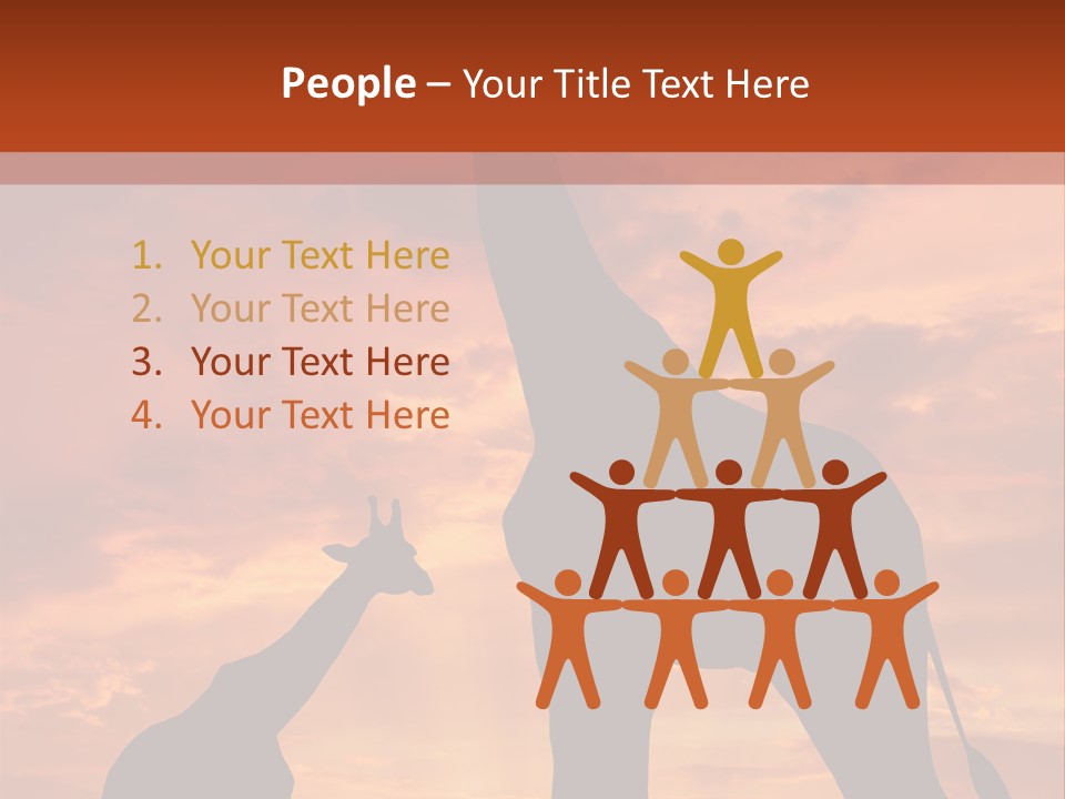 Dusk Sunlight Silhouette PowerPoint Template