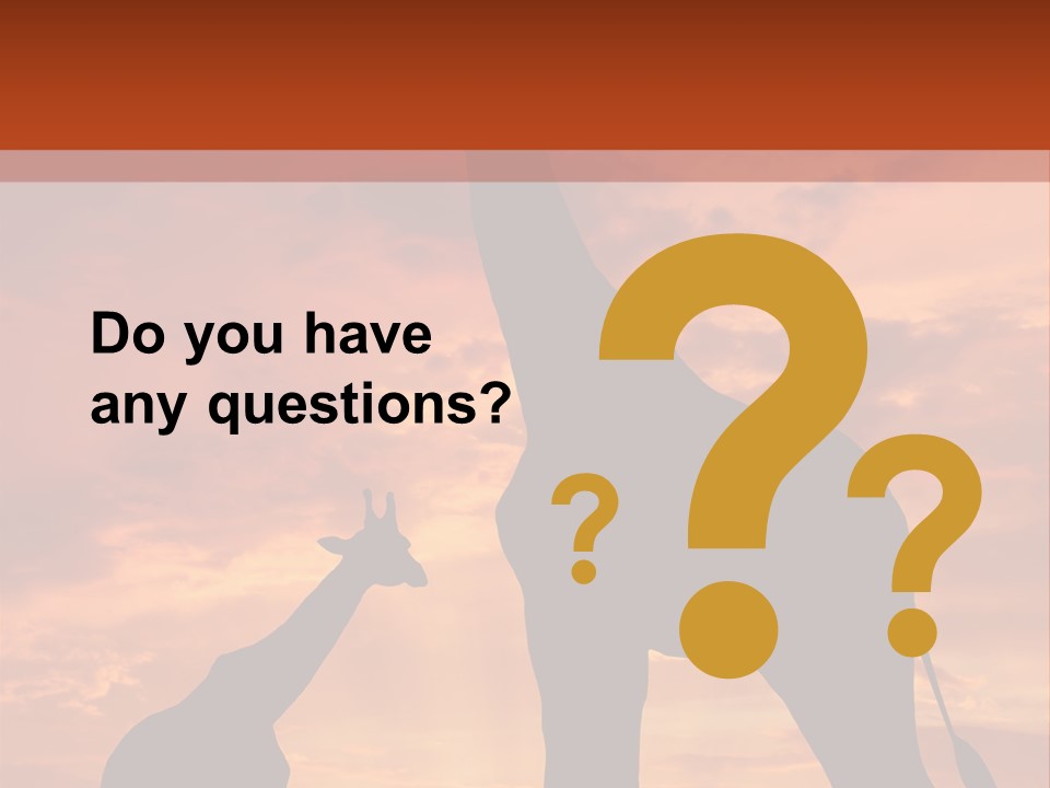 Dusk Sunlight Silhouette PowerPoint Template