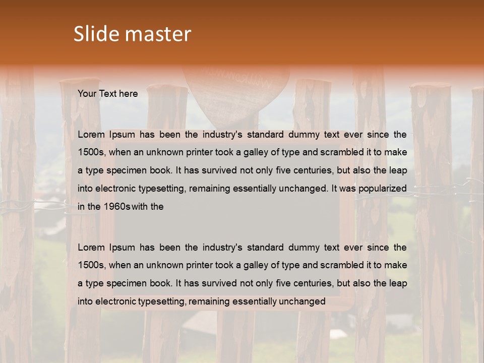 Lattenzaun Fete Freunde PowerPoint Template