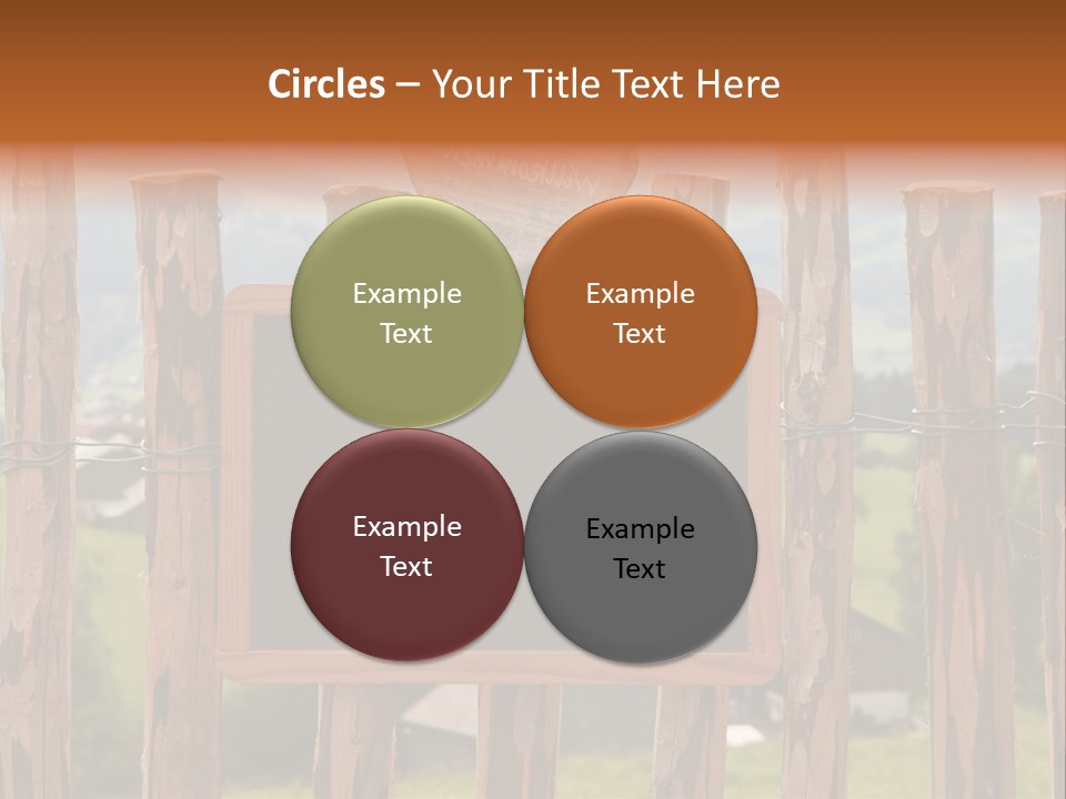 Lattenzaun Fete Freunde PowerPoint Template