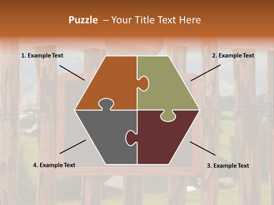 Lattenzaun Fete Freunde PowerPoint Template