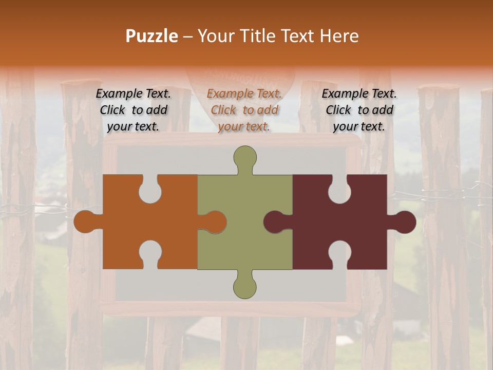 Lattenzaun Fete Freunde PowerPoint Template