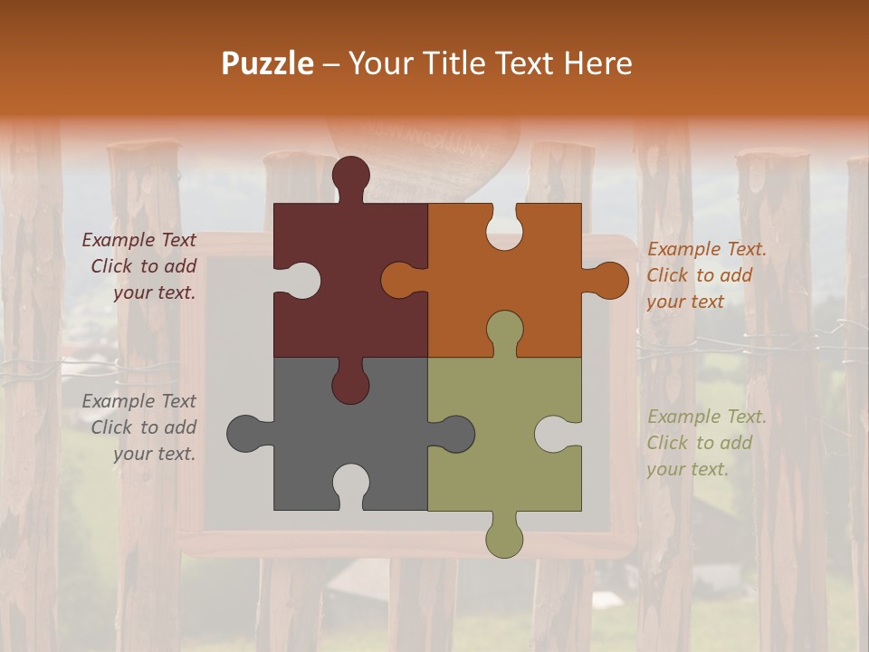 Lattenzaun Fete Freunde PowerPoint Template