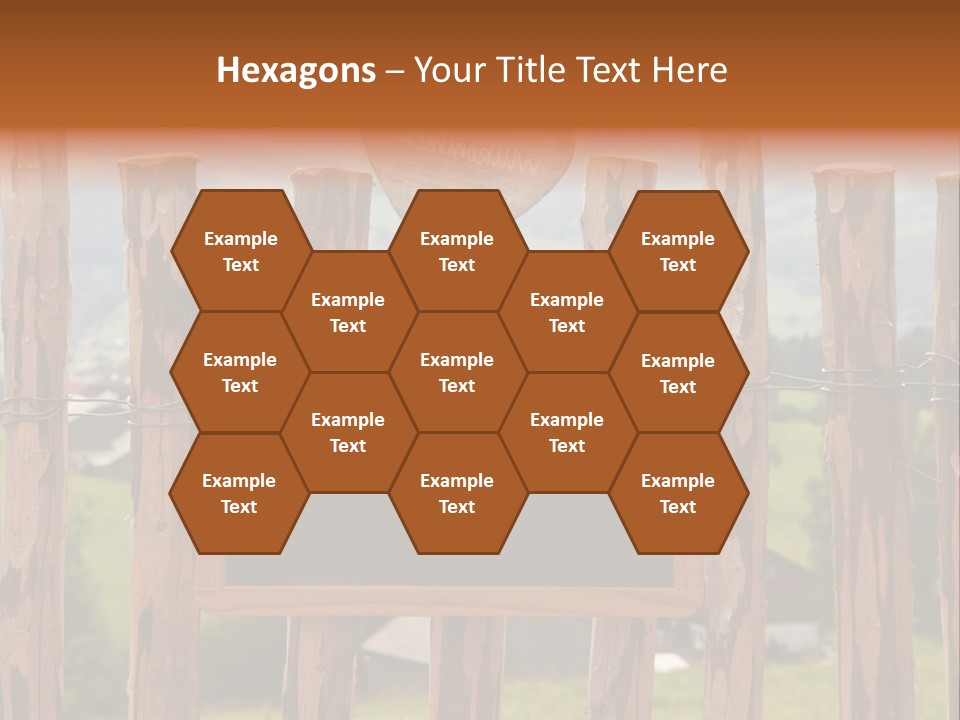 Lattenzaun Fete Freunde PowerPoint Template