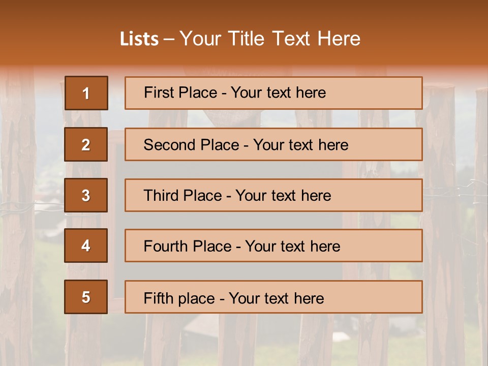 Lattenzaun Fete Freunde PowerPoint Template