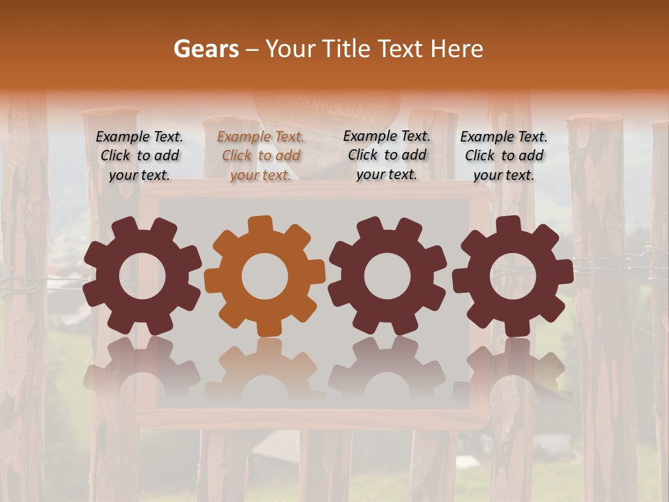 Lattenzaun Fete Freunde PowerPoint Template