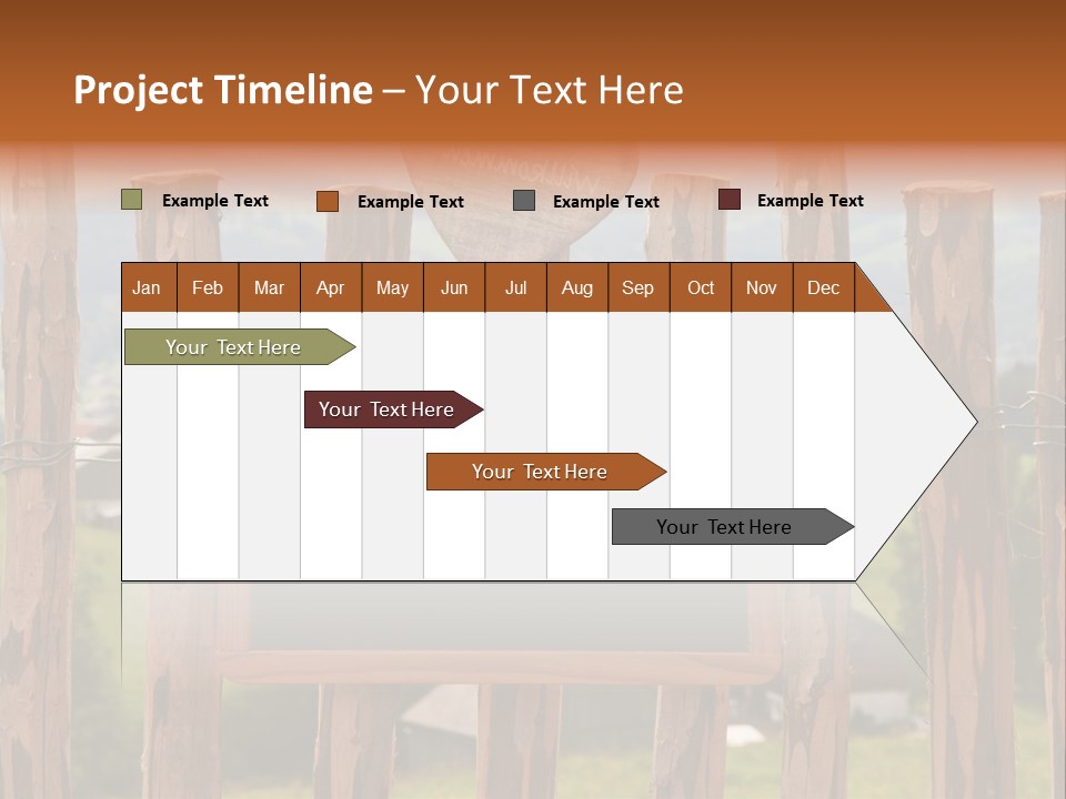 Lattenzaun Fete Freunde PowerPoint Template