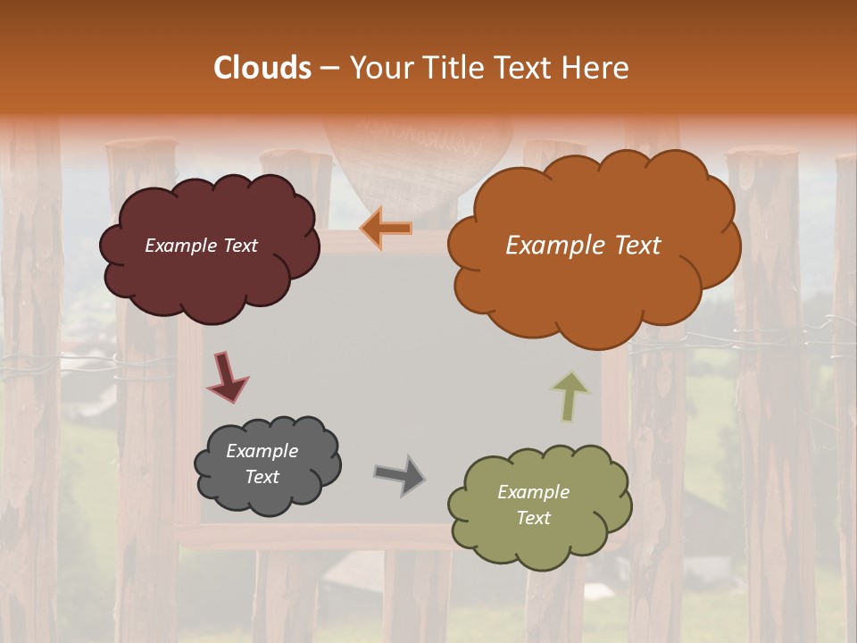 Lattenzaun Fete Freunde PowerPoint Template