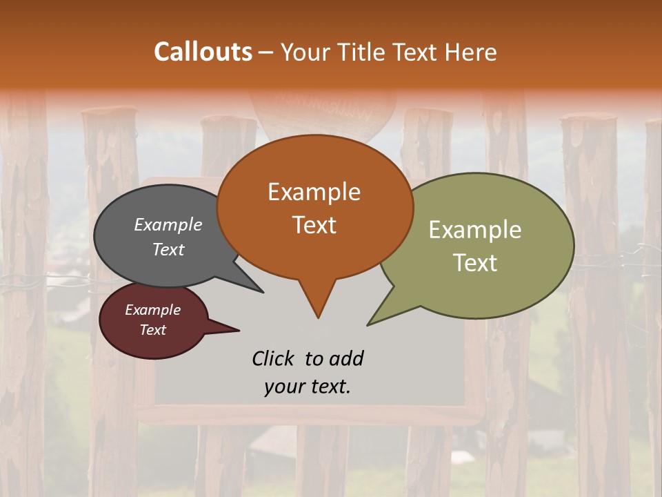 Lattenzaun Fete Freunde PowerPoint Template