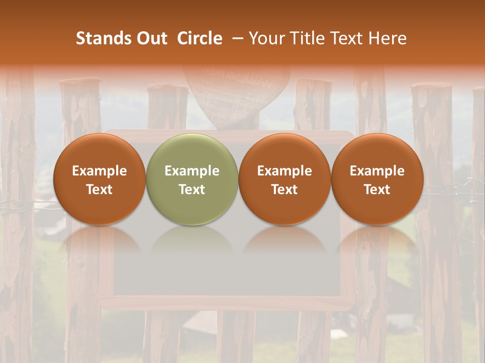 Lattenzaun Fete Freunde PowerPoint Template