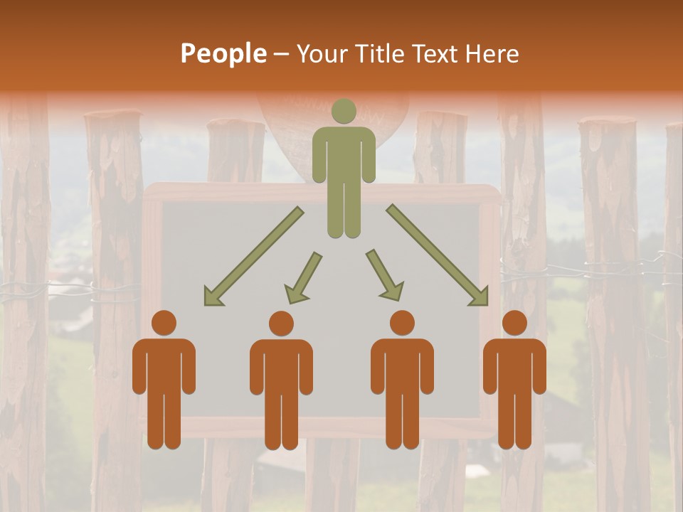 Lattenzaun Fete Freunde PowerPoint Template