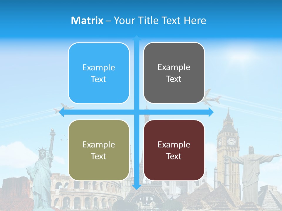 Continent Monument Journey PowerPoint Template