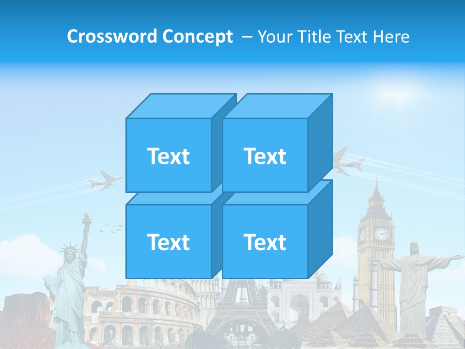 Continent Monument Journey PowerPoint Template