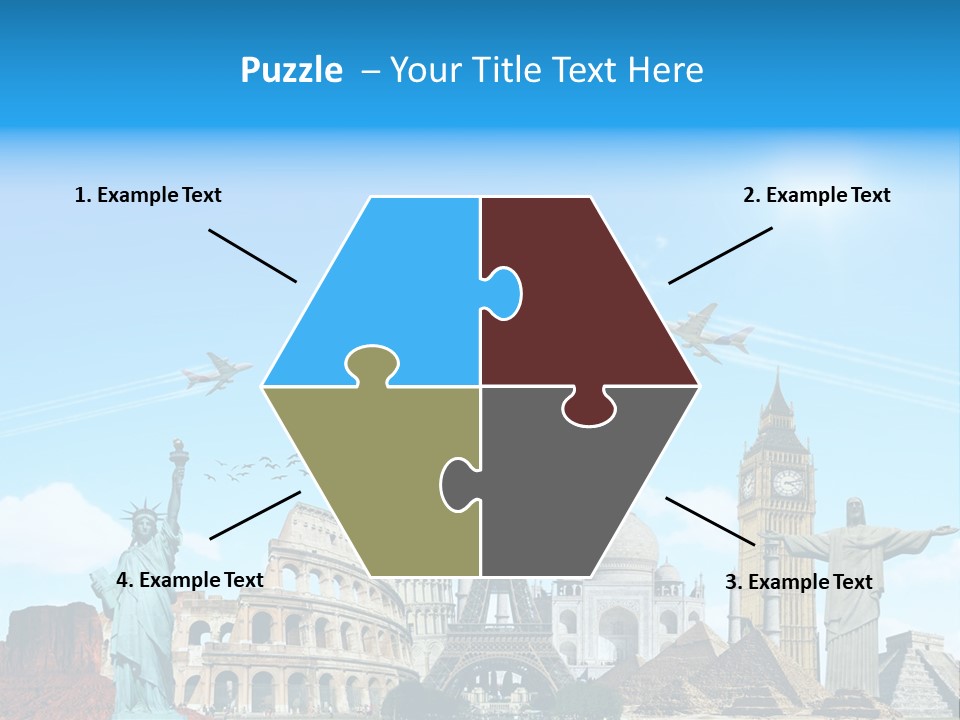 Continent Monument Journey PowerPoint Template