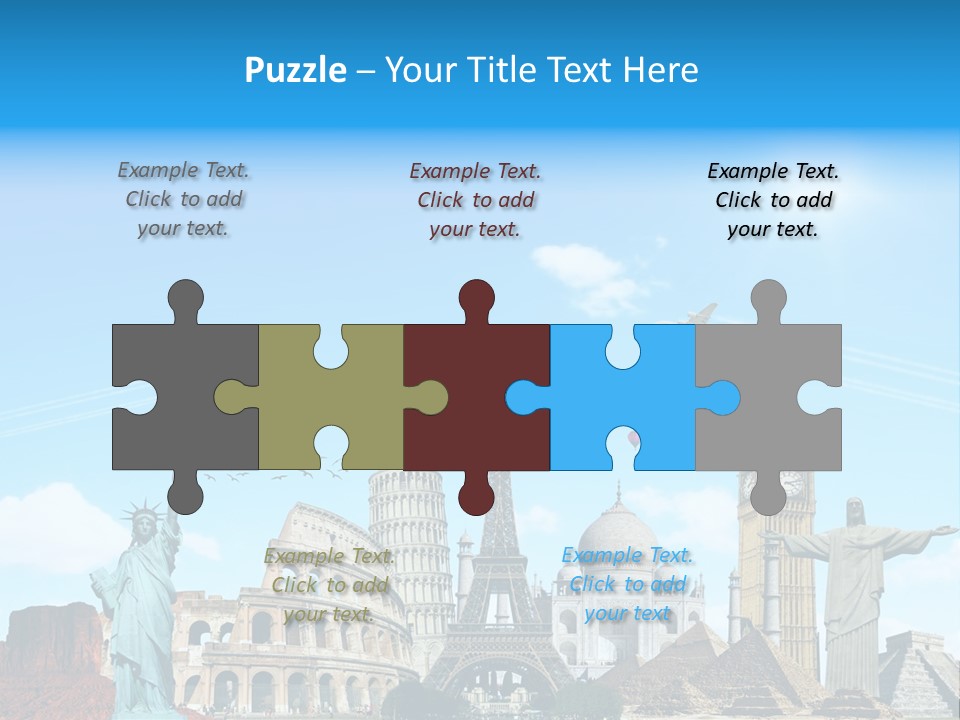 Continent Monument Journey PowerPoint Template