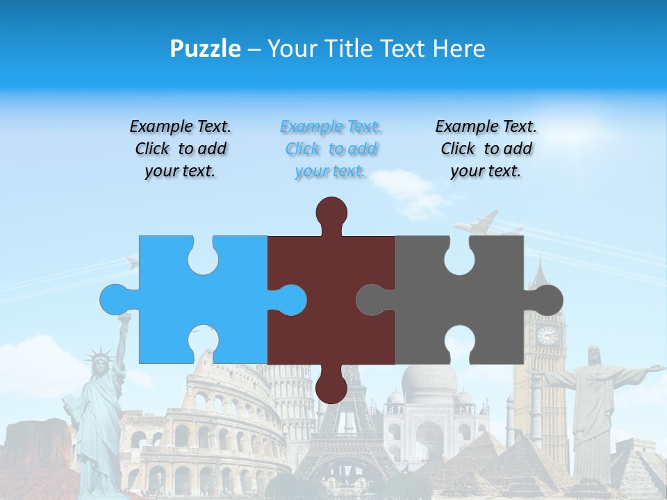 Continent Monument Journey PowerPoint Template