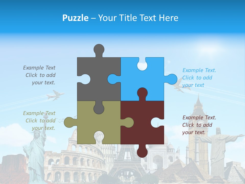 Continent Monument Journey PowerPoint Template