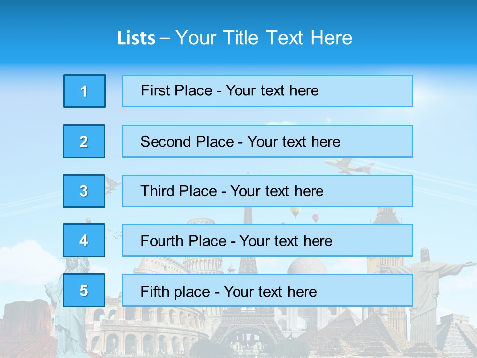 Continent Monument Journey PowerPoint Template