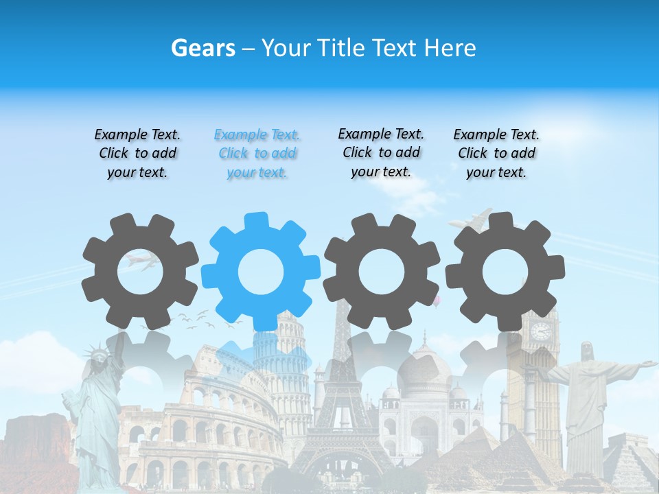 Continent Monument Journey PowerPoint Template