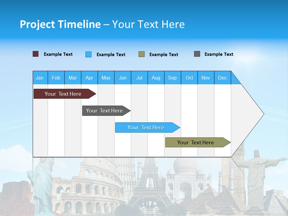 Continent Monument Journey PowerPoint Template
