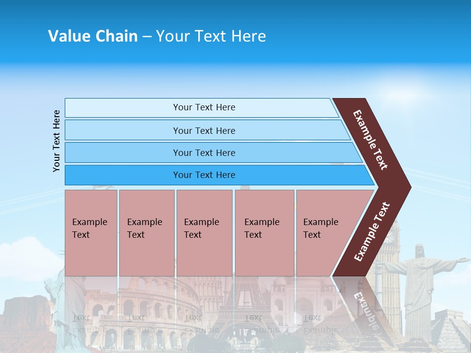 Continent Monument Journey PowerPoint Template