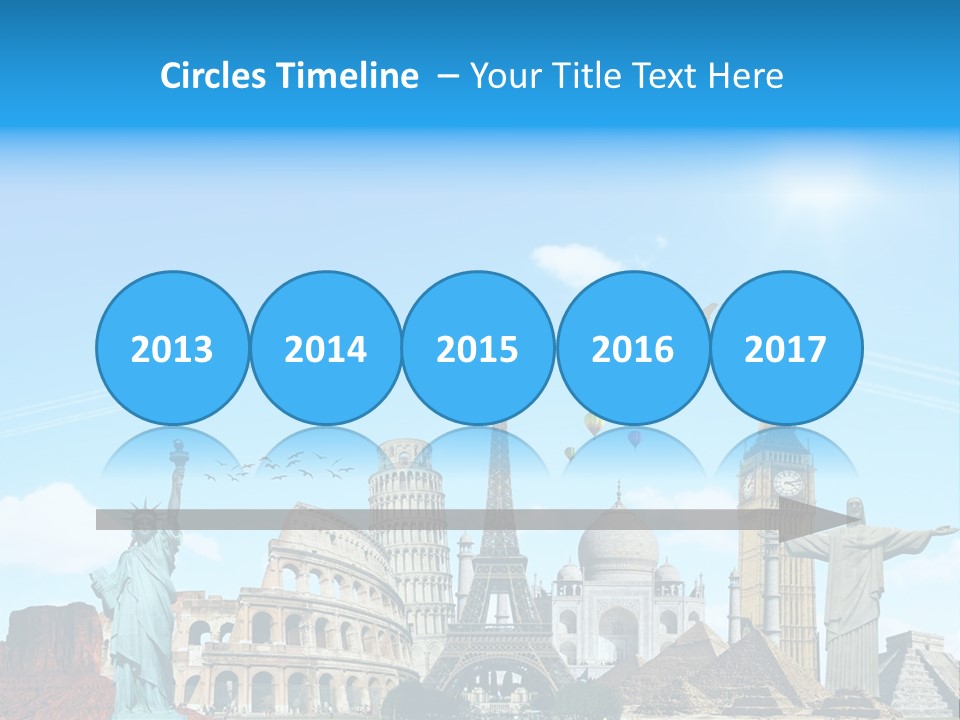 Continent Monument Journey PowerPoint Template