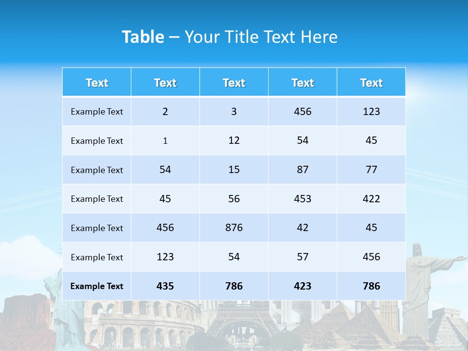Continent Monument Journey PowerPoint Template