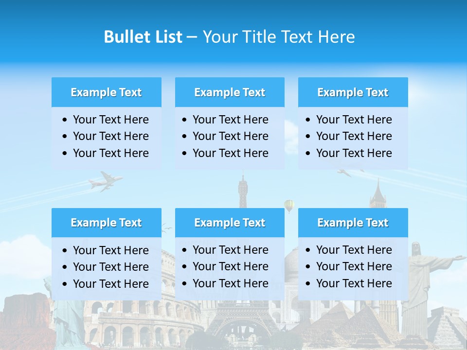 Continent Monument Journey PowerPoint Template