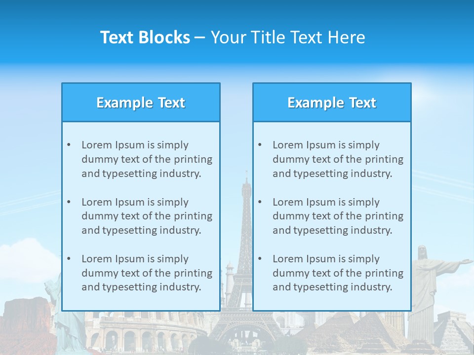 Continent Monument Journey PowerPoint Template